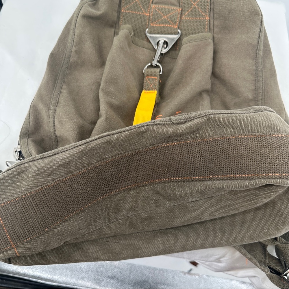 Rothco Vintage Canvas Flight Bag ‎ Olive Cotton Backpack - Picture 6 of 13